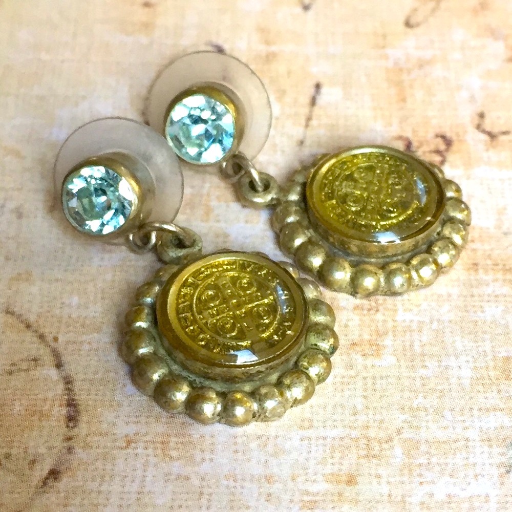 Rare VSA retired San Benito Magdalena topaz earrings  FINAL PRICE